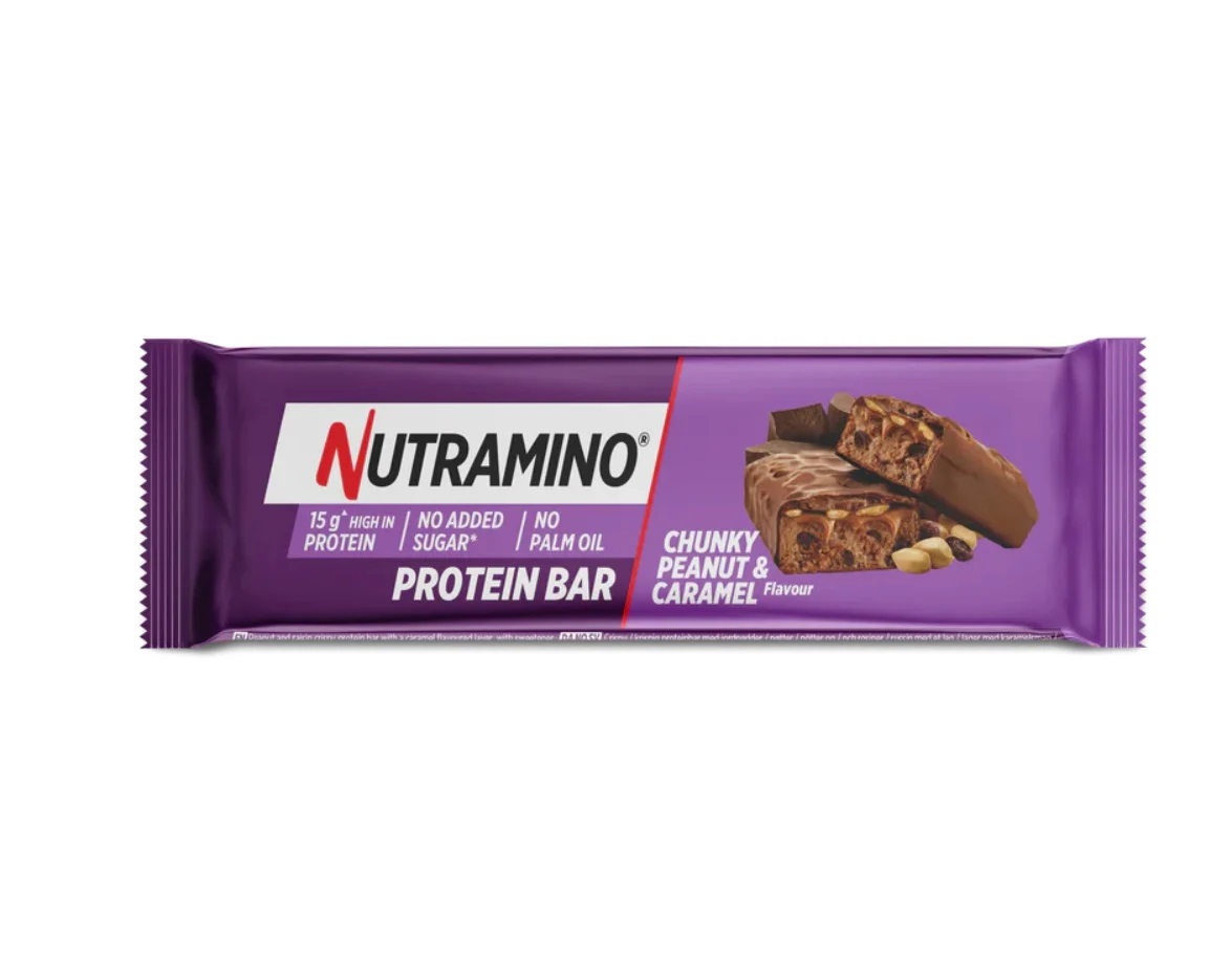 Baton proteic Chunky Peanut Caramel, 55g, Nutramino