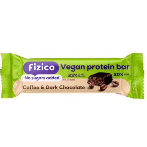 Baton proteic cu cafea si ciocolata neagra vegan Fizico, Sly Nutritia | 40 g