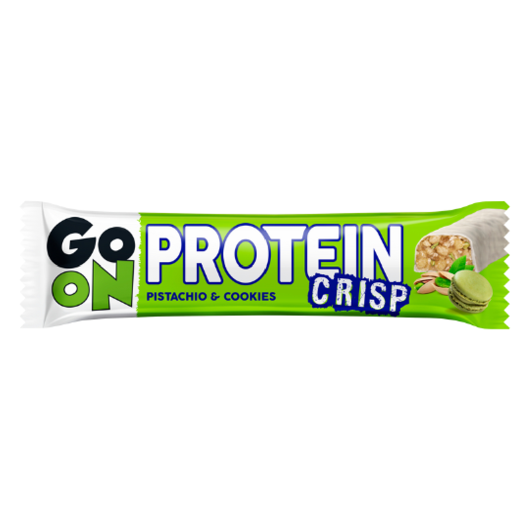 Baton proteic cu fistic si biscuiti Go On, 50g, Sante