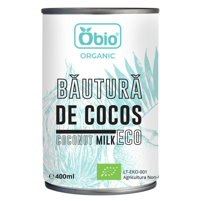 Bautura de cocos bio, 400ml, Obio