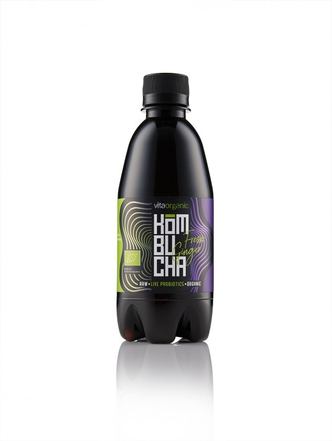 Bautura kombucha cu ghimbir Bio, 330ml, Vita Organic