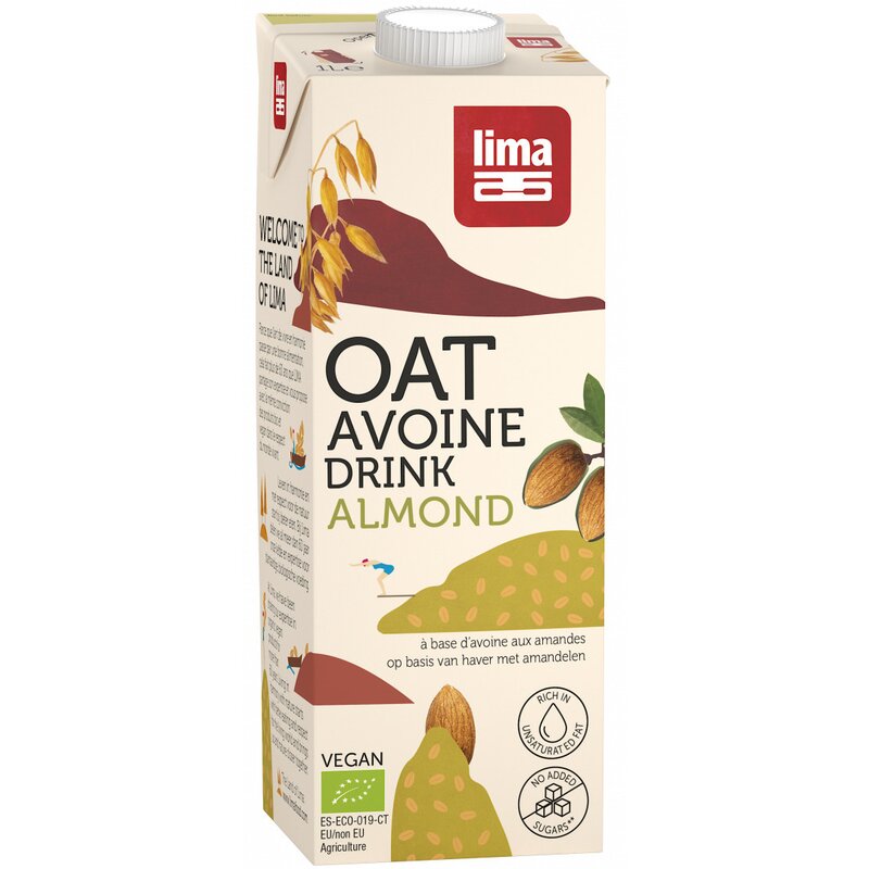 Bautura vegetala cu ovaz si migdale bio 1l Lima