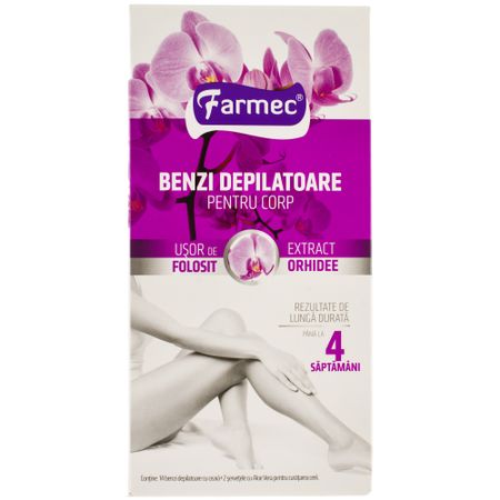 Benzi depilatoare pentru corp cu extract de orhidee, Farmec