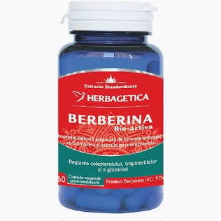 Berberina bio-activa, 60 capsule, Herbagetica