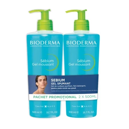 BIODERMA Sebium Gel spumant, 500ml 1+1