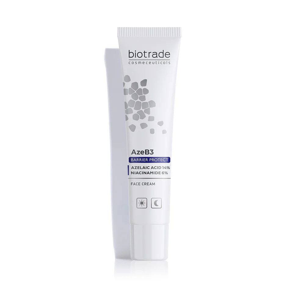 Biotrade AzeB3 Barrier Protect Cremă cu 14% Acid Azelaic și 6% Niacinamidă, 30 ml