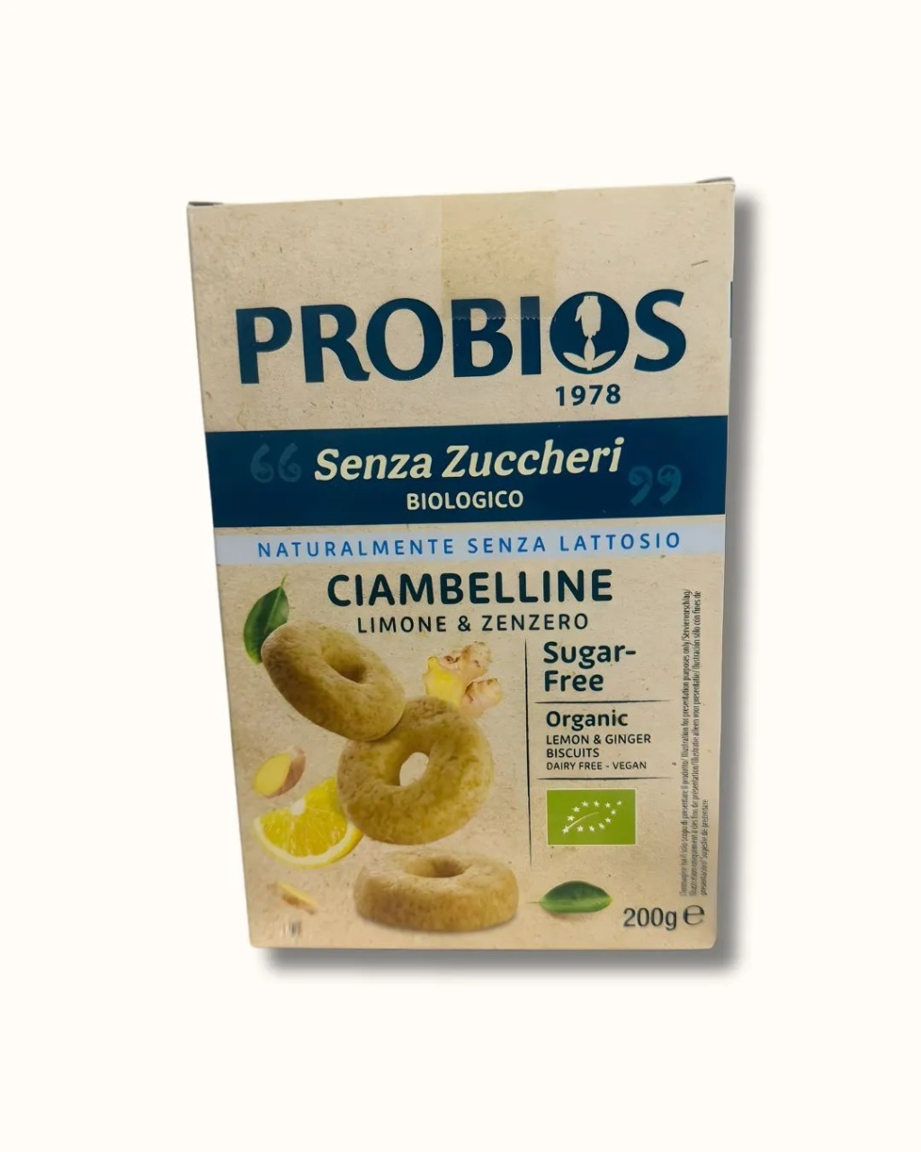 Biscuiti cu lamaie si ghimbir fara zahar 200g, Diet Food