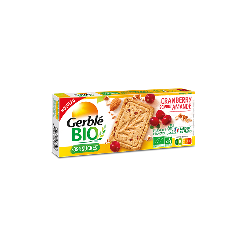 Biscuiti cu migdale si merisoare, 132g, Gerble Expert Dietetic