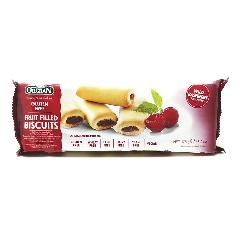 Biscuiți cu zmeură, 175g, Orgran