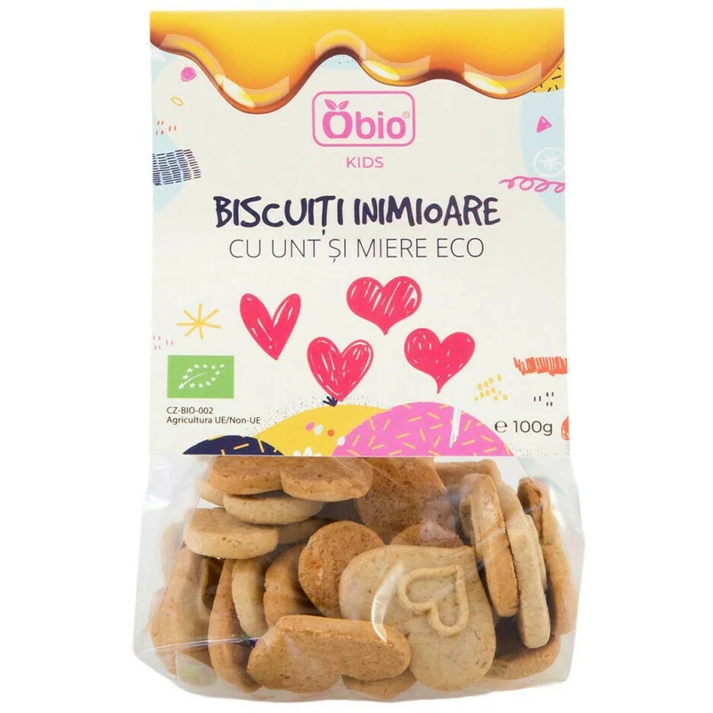 Biscuiti inimioare bio cu unt si miere, +3ani, OBio