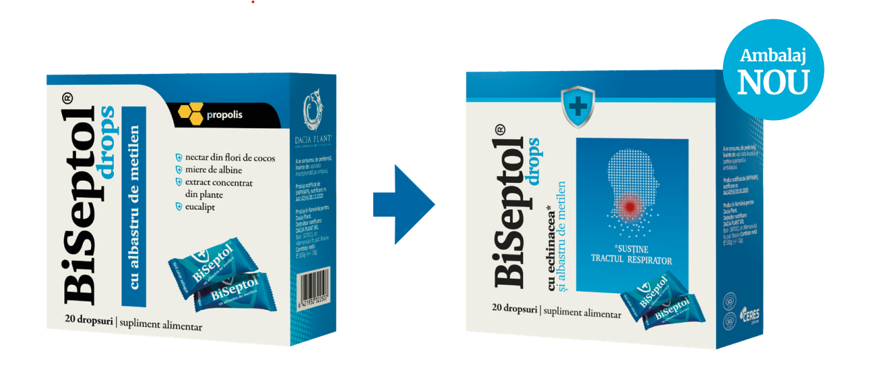 Biseptol Drops, 100 Grame, 20 Dropsuri - DACIA PLANT - poza 1