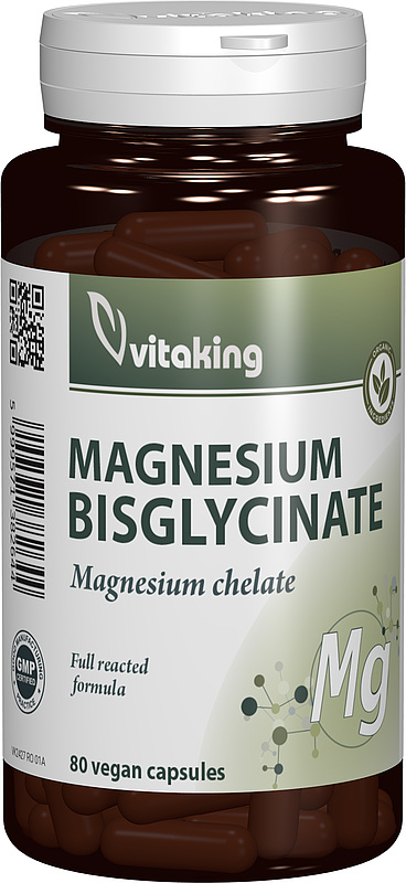 Bisglicinat de magneziu, 80 capsule, Vitaking
