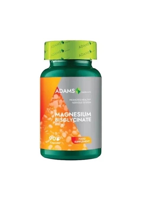 Bisglicinat de Magneziu 800 mg, 90 capsule – Adams