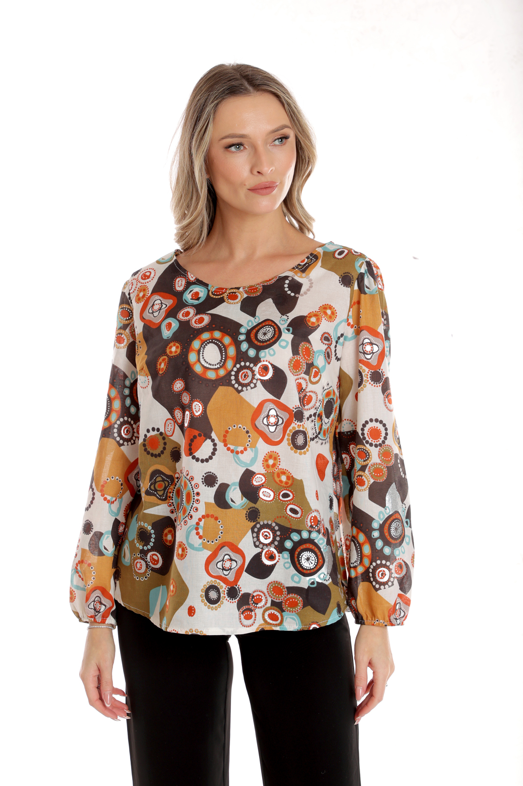 Bluza dama CP25025 multicolor stilizat, Cesy | marimea XL