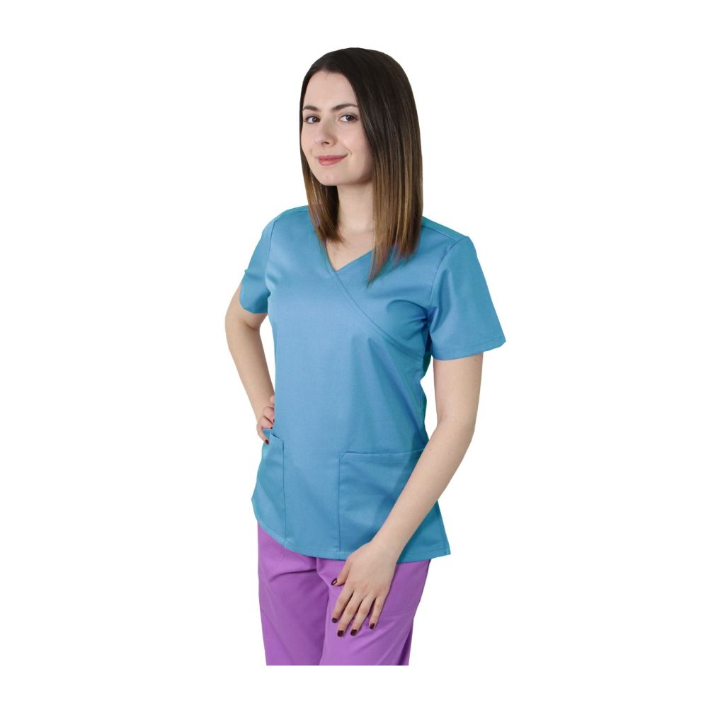 Bluza dama MIRA Clasic bleu - Uniforma Medicala