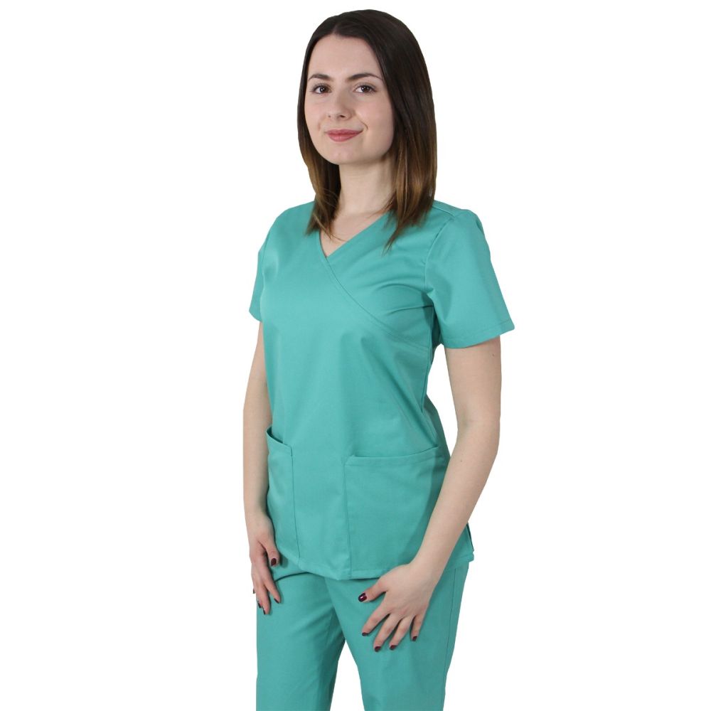 Bluza dama MIRA Premium verde deschis - Uniforma Medicala