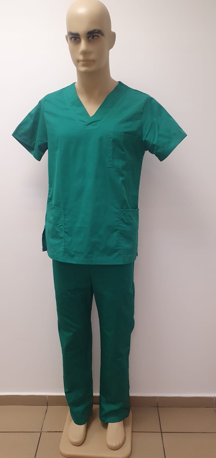 Bluza medicala de culoare verde – model unisex - 52