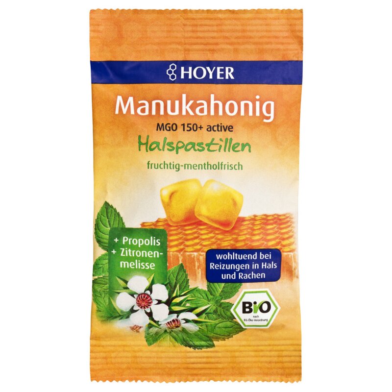 Bomboane cu miere de manuka mgo +150 bio 30g Hoyer