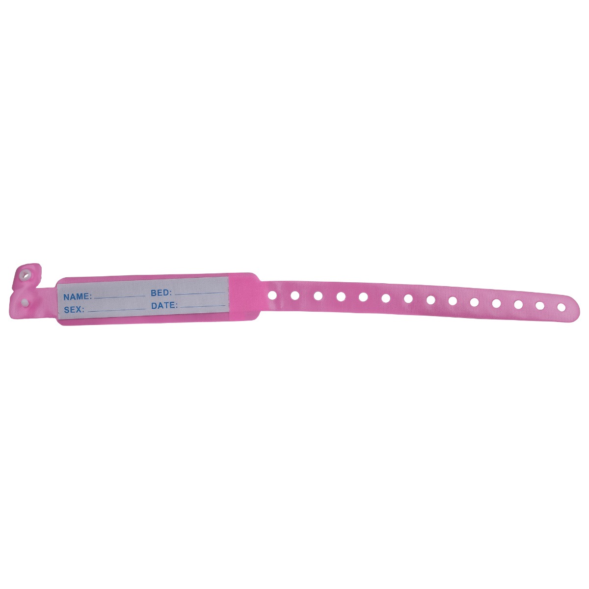 Bratari de identificare roz pentru adulti, PRIMA, din plastic, 24.5 cm, 100 bucati