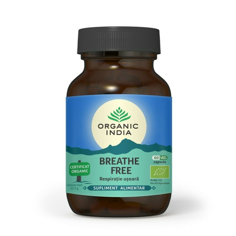 Breathe Free - Respiratie usoara, 60 cps veg, bio, Organic India