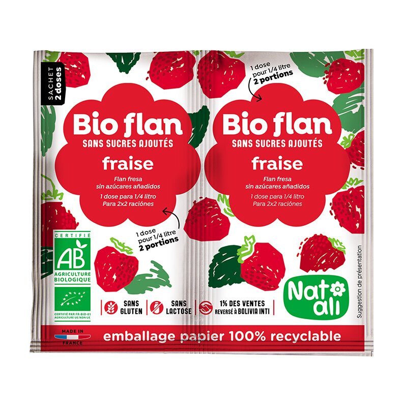 Budinca de capsuni bio 2 buc x 4g 8g Nat-ali