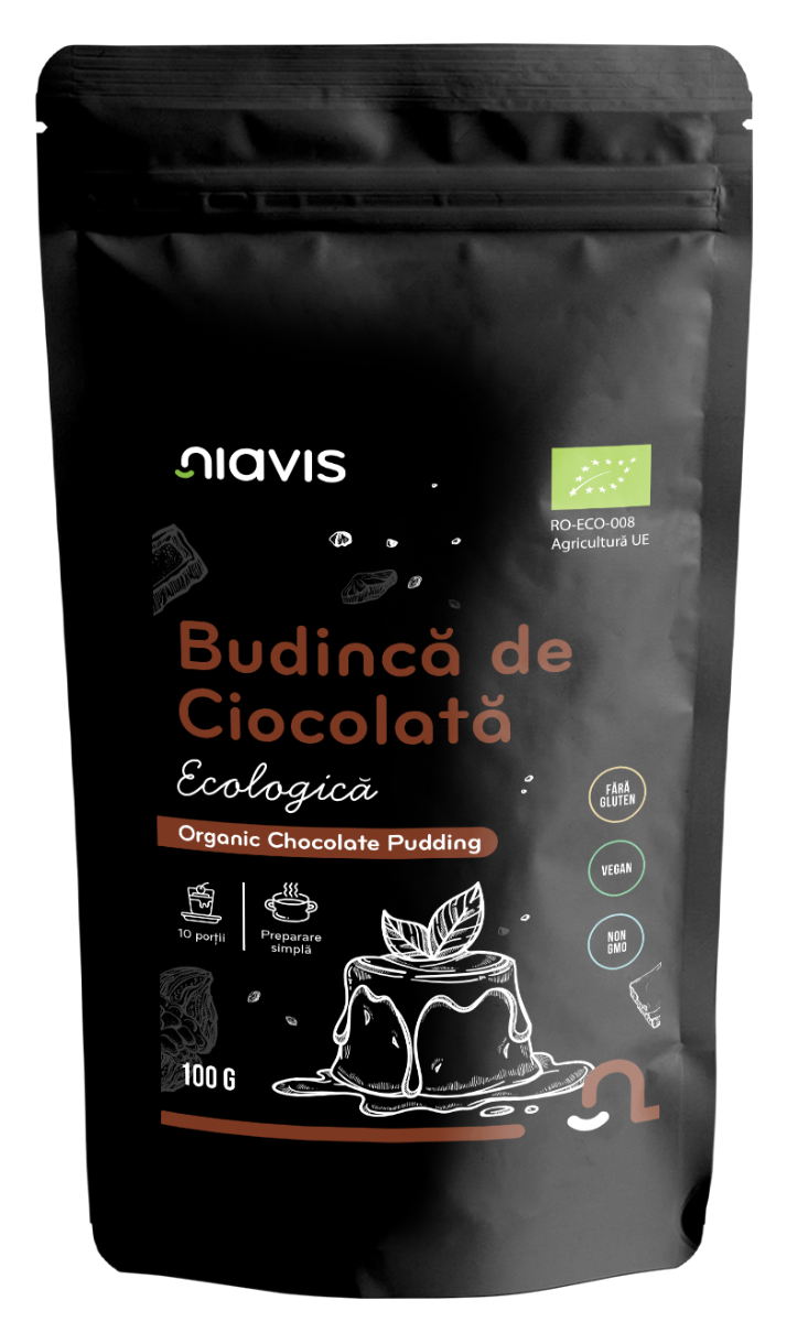 Budinca de ciocolata fara gluten, 100g, Niavis