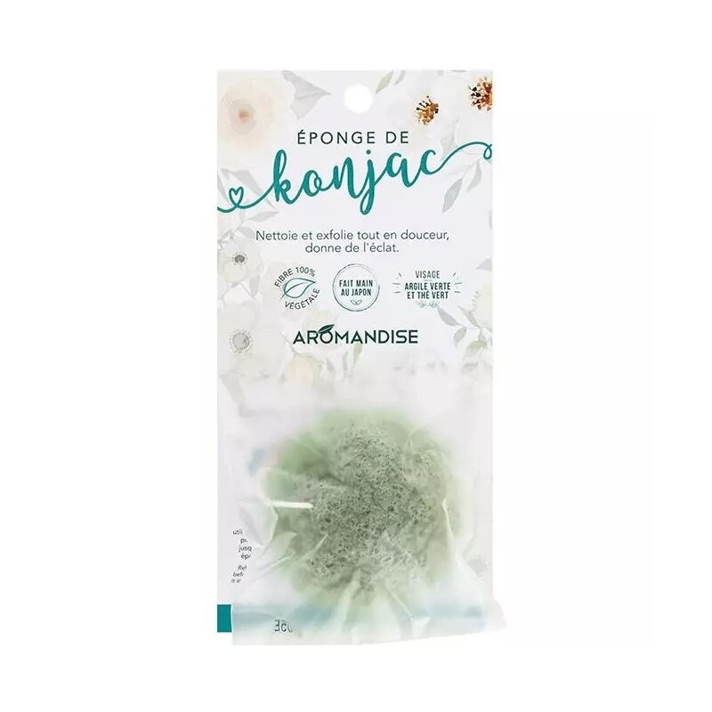 Burete din konjac cu argila verde si ceai verde Aromandise