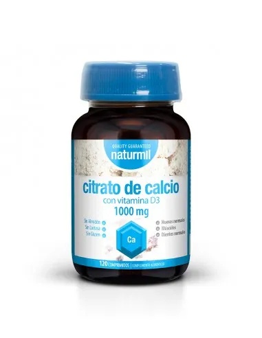 Calciu Citrat 1000mg si Vitamina D3, 120 comprimate, Naturmil