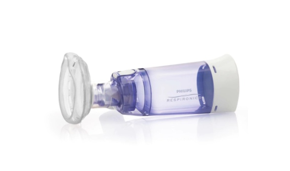 Camera de inhalare PHILIPS Respironics Optichamber Diamond 1079822, 0-18 luni, alb-albastru