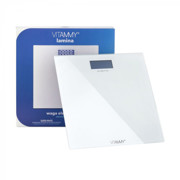 Cantar corporal electronic Vitammy Lamina Alb, pentru copii si adulti