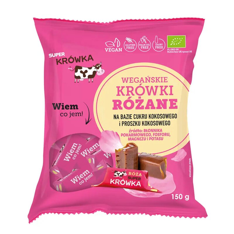 Caramele - aroma trandafir bio 150g Super Fudgio