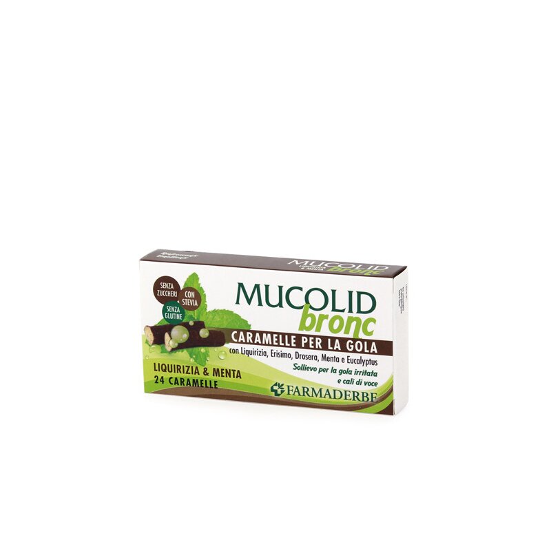 CARAMELE MUCOLID CU LEMN DULCE, 24 BUCATI, FARMADERBE