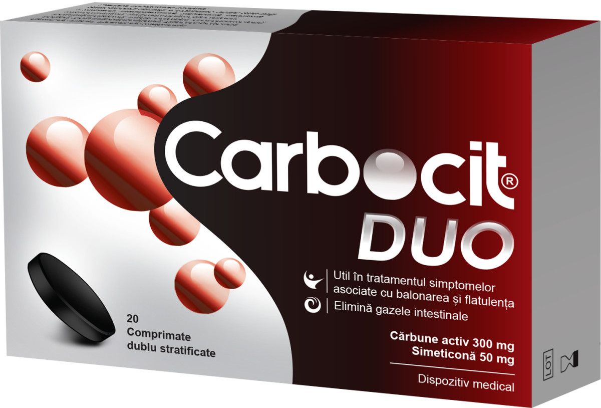 Carbocit DUO, 20 comprimate dublu stratificate, Biofarm