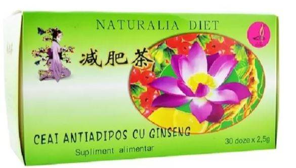 Ceai antiadipos cu Ginseng, 30plicuri - Naturalia Diet - poza 1