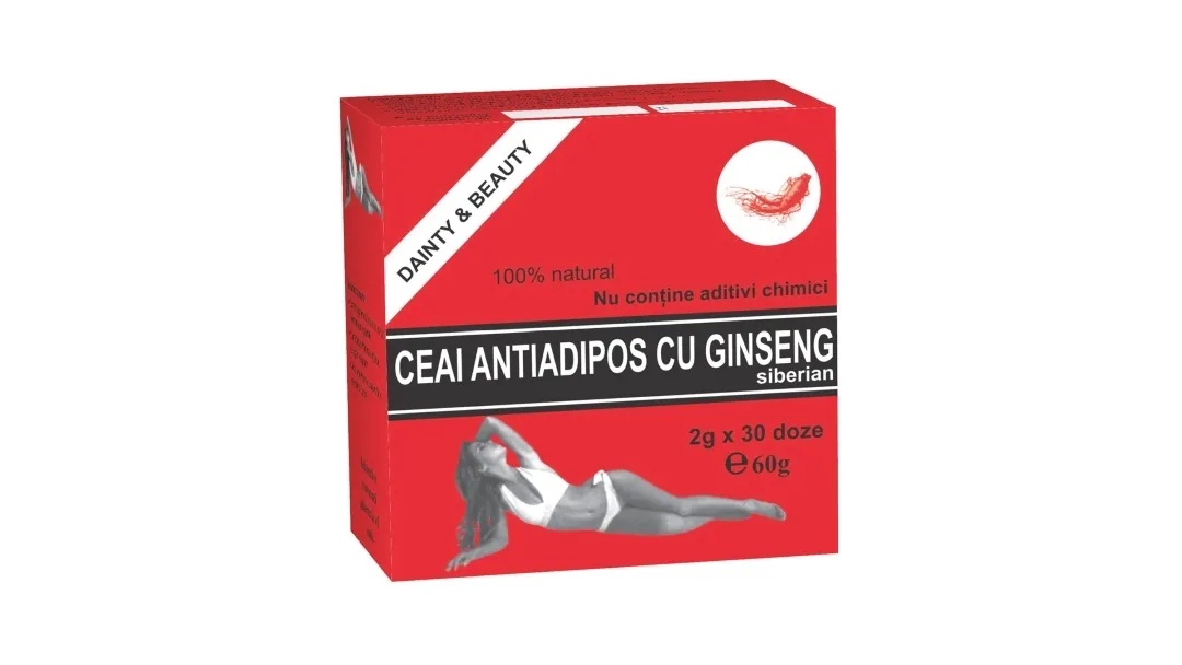Ceai antiadipos cu ginseng siberian, 30 plicuri, Bis-Nis
