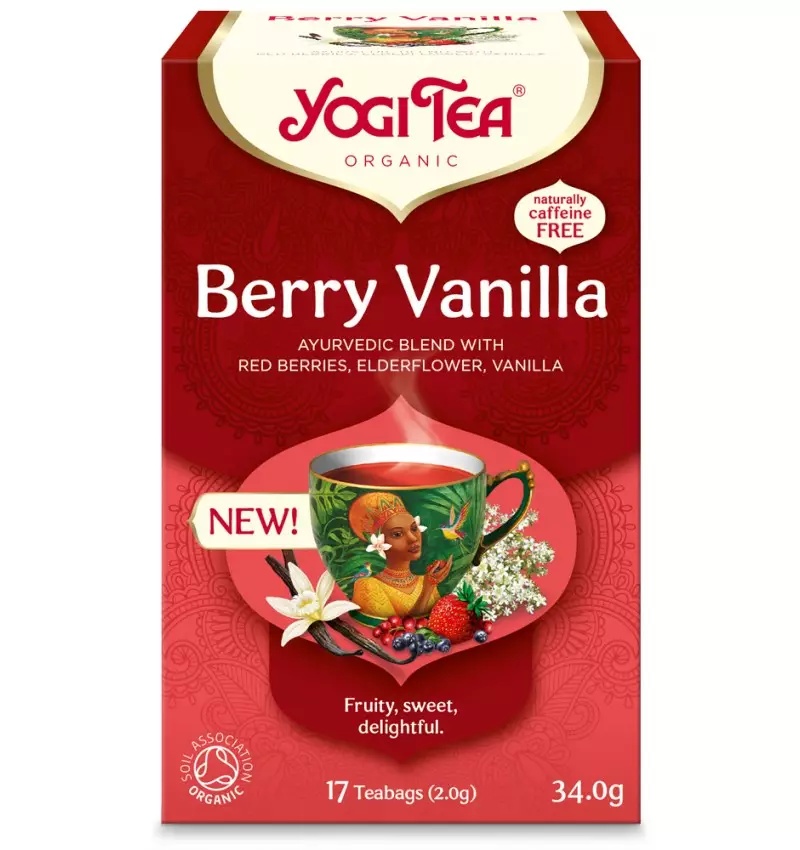 Ceai bio Berry Vanilla, 17 plicuri, Yogi Tea