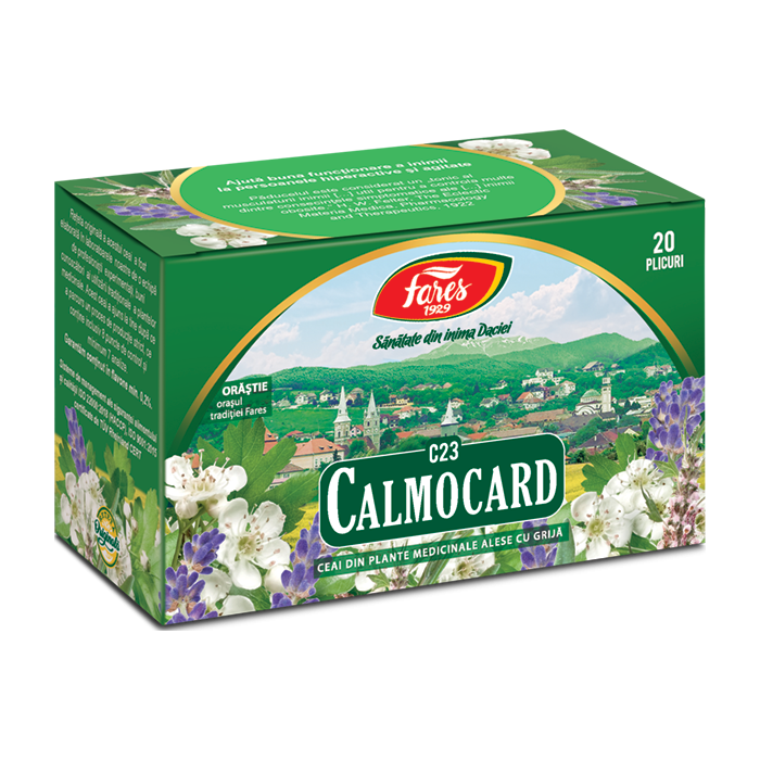 Ceai Calmocard C23, 20 plicuri, Fares