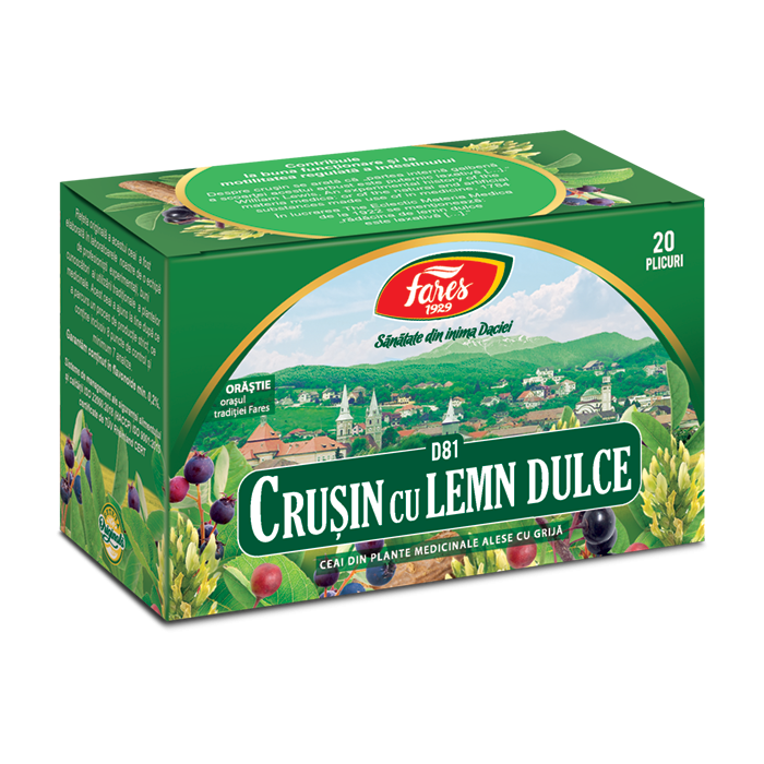Ceai crusin cu lemn dulce D81, 20 plicuri, Fares