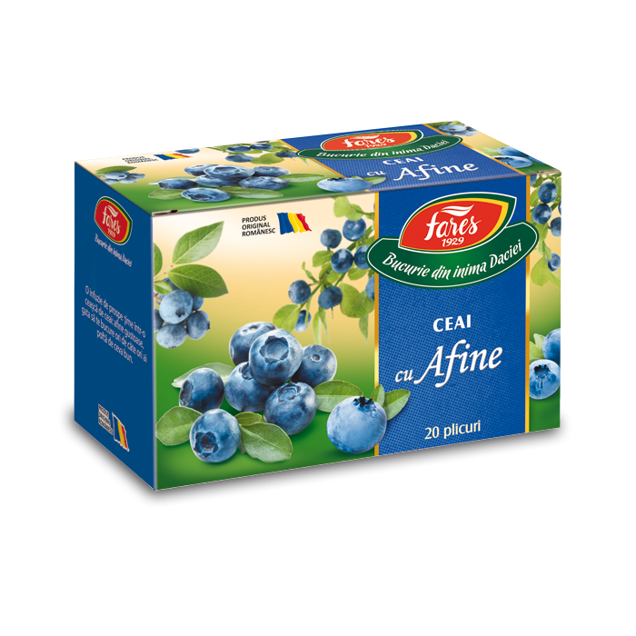 Ceai cu afine, 20 plicuri, Fares