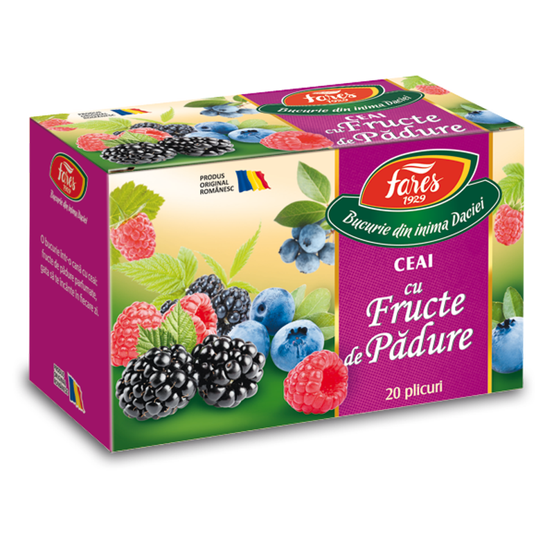 Ceai cu fructe de padure, ceai la plic, Fares | 20 plicuri