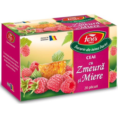 Ceai cu zmeura si miere, 20 plicuri, Fares