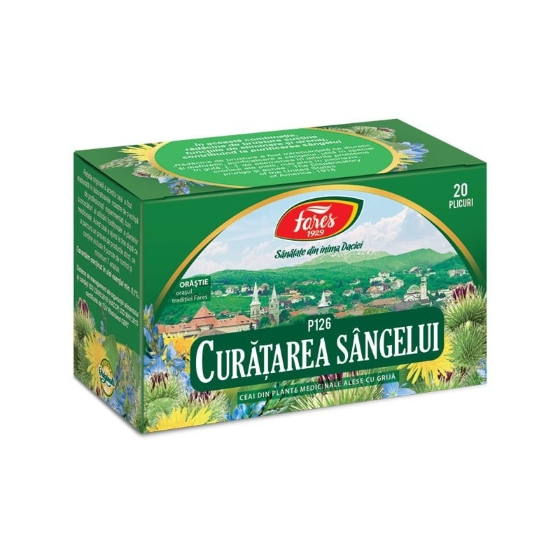 Ceai Curatarea Sangelui, P126, 20 plicuri, Fares