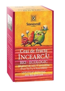 Ceai de fructe Incearca Eco, 20 plicuri, Sonnentor