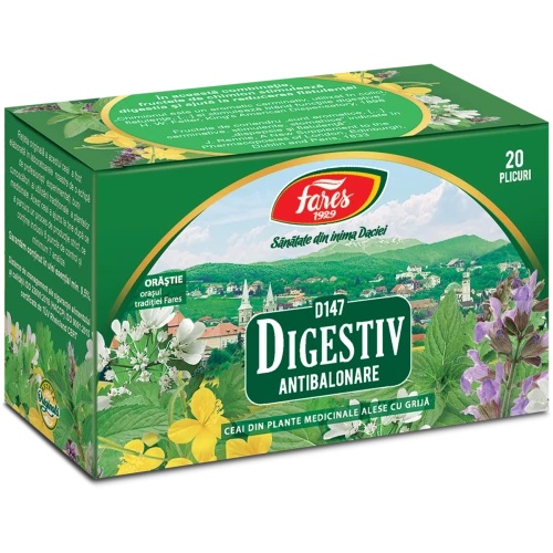 Ceai digestiv, 20 plicuri, Fares