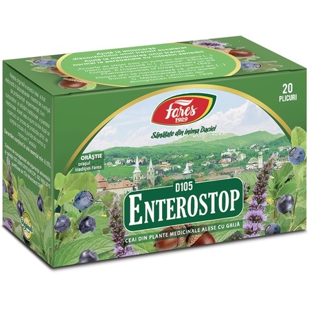 Ceai Enterostop D105, 20 plicuri, Fares