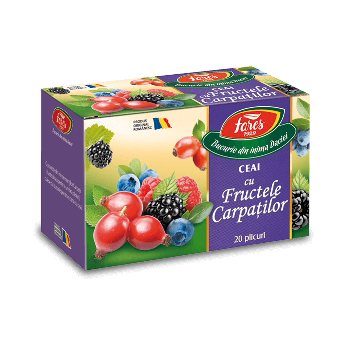 Ceai Fructele Carpatilor, 20 plicuri, Fares