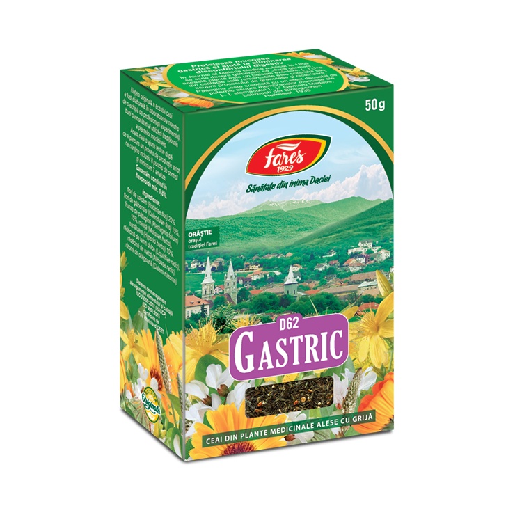 Ceai Gastric, D62, 50 g, Fares