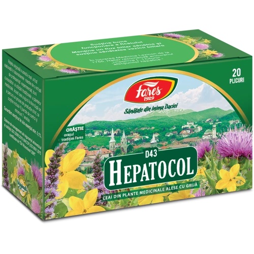 Ceai Hepatocol, 20 plicuri, Fares