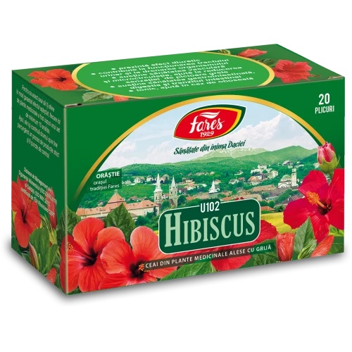 Ceai Hibiscus U102, 20 plicuri Fares
