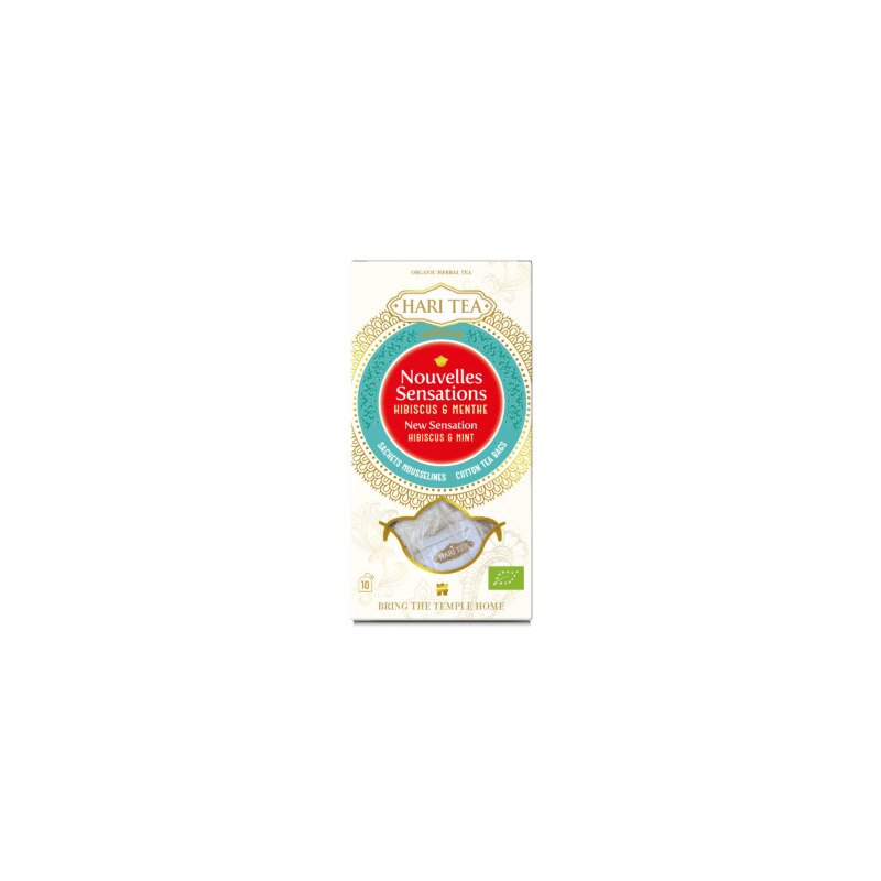 Ceai new sensation - hibiscus si menta bio 10dz x 2g 20g Hari Tea